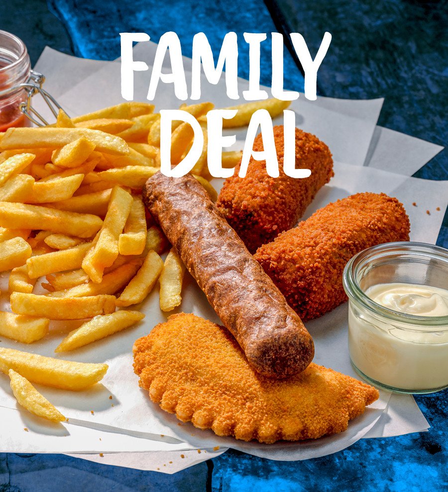 Family Deal, gezinszak frites met snacks naar keuze